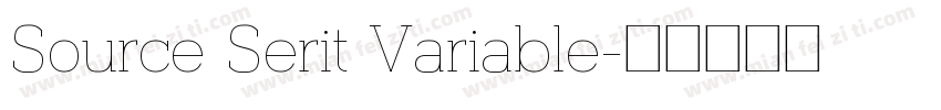 Source Serit Variable字体转换